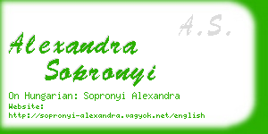 alexandra sopronyi business card